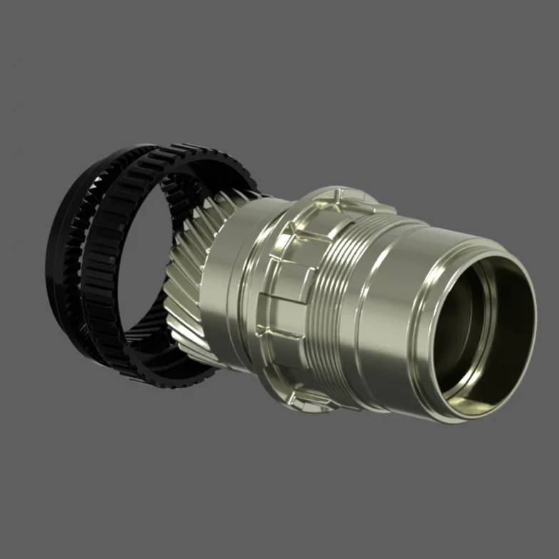 Helical engagement ratchet